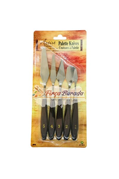 Samur 10 Piece Painter Canvas Metal Spatula and Knife Set
