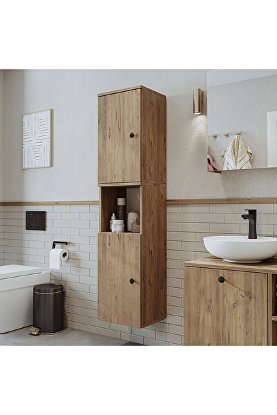 ROOMART Banyo Dolabı Mat Mdf 150 X 35 Cm Banyo Boy Dolabı