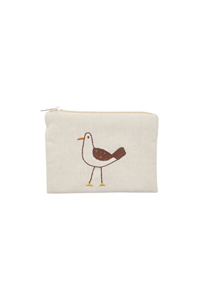 Gull Embroidered Cloth Wallet