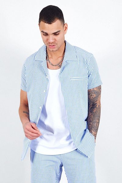 Manche Ανδρικό πουκάμισο - Χρώμα Saks, Capac Collar, Mes 116471 -01-6471 Μοντέλο