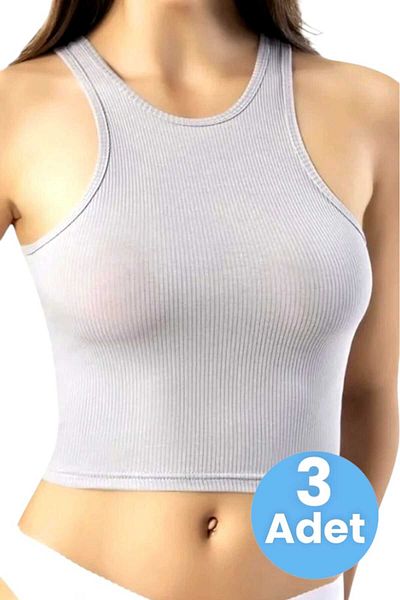 Tezzgelsin Wide Strap Camisole Crop - Women's Set of 3
