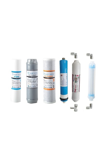 Filtre Dünyası Aquafly Su Arıtma Filtresi Çift Karbon 6lı Takım Detox Arıtıcı...