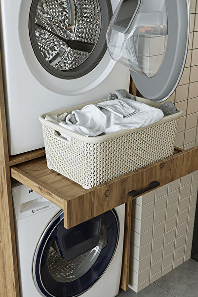 ROOMART Çamaşır Ve Kurutma Makinesi Dolabı+üst Dolabı 67x240 Cm