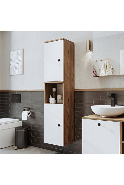 ROOMART Banyo Dolabı Mat Mdf 150 X 35 Cm Banyo Boy Dolabı