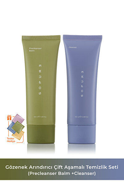 Sopure Gözenek Arındırıcı Çift Aşamalı Temizlik Seti (Precleanser Balm +Clean...