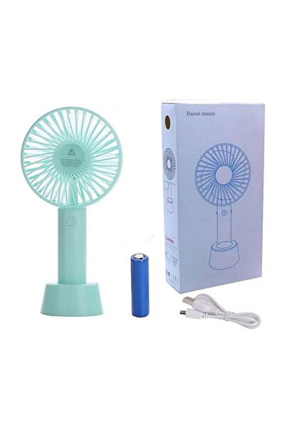 AteşTech Şarjlı Fan Mini Taşınabilir El Ve Masa Üstü 3 Kademeli Vantilatör Fan
