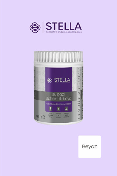 Stella Boya Saf Akrilik Beyaz 1lt