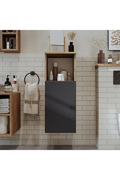 ROOMART Banyo Dolabı Mat Mdf 90 X 35 Cm Banyo Boy Dolabı