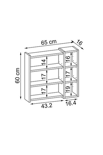 ROOMART Banyo Dolabı Kulpsuz Tek Kapaklı Atlantik Çam Mdf 65 Cm Aynalı Banyo Üst Dolabı
