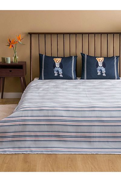 LC Waikiki LCW HOME - Teddy Bear Patterned Double Pique Set
