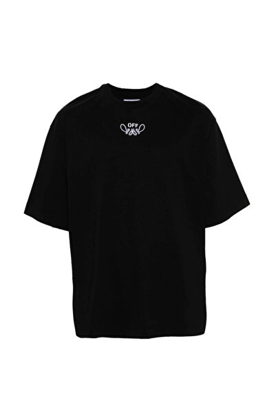 BrandsBoutique Off White Bandana Arr Skate Siyah Nakışlı Oversize Tshirt