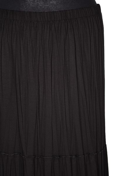 HESNA Women's Sevcan 4 Layer Lace Elastic Unlined Black Skirt