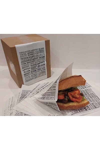 ambalajtoptancısı BEYAZ YAĞLI 14x21 CM 1.000 ADET YARIM EKMEK , SANDVİÇ , ÜÇ PARÇA , HAMBURGER , HOTDOG KAĞIDI