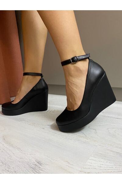 Kesim Shoes حذاء نسائي بكعب عريض من الجلد الطبيعي 33-41