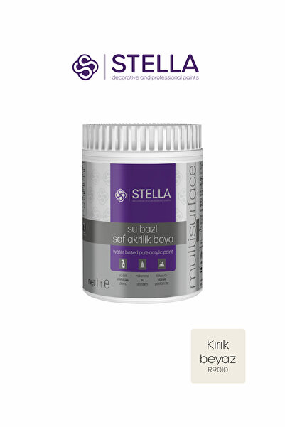 Stella Boya Saf Akrilik Kırık Beyaz 1lt