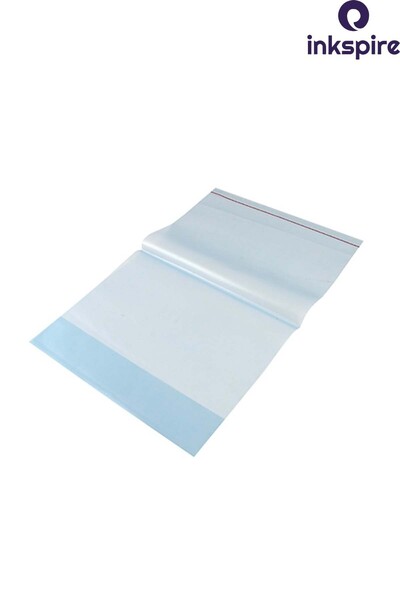 inkspire A4 White Transparent Notebook Cover - 10 Pieces Adjustable, Self-Adhesive Edge Notebook Cover