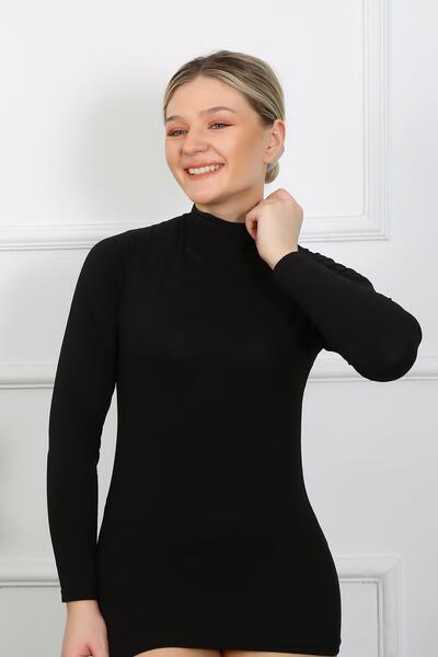 Akbeniz High-rise Long Sleeve Bodysuit - Model 247