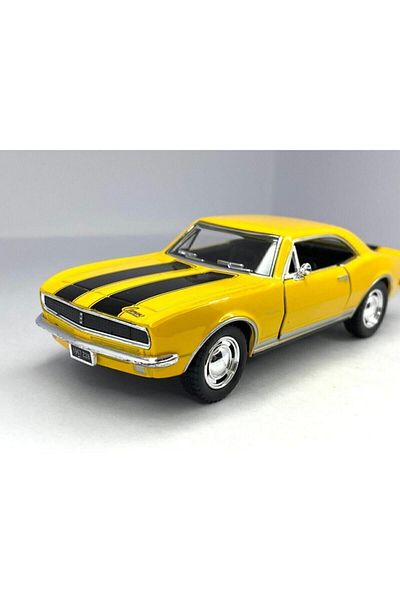 Kinsmart 1967 شيفروليه كامارو Z/28 (مخطط) - سحب قطرة 5 بوصة. سيارة موديل مرخصة، لعبة سيارة 1:37