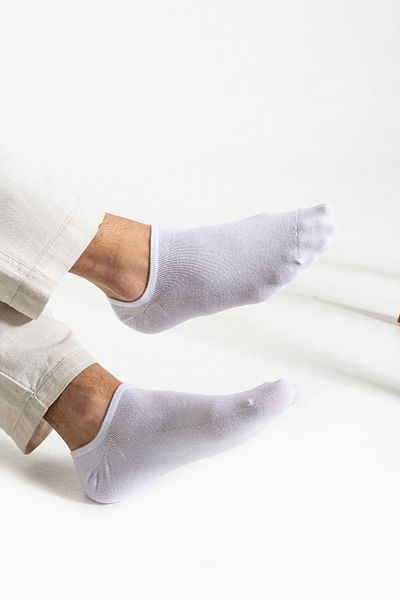 Socks Here White Men's Ballerina Booties Socks