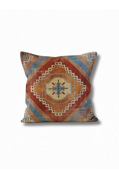 Enoteks Printed Set of 2 Suede Fabric Throw Pillow Covers Antique