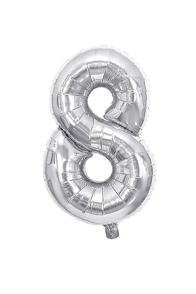 SYC GROSS 8 Foil Number Balloon 16 inch 36 cm