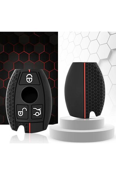 emii auto spare parts Mercedes Benz A C E S G Gla Cla Glc W204 W463 W176 W251 W205 Amg Compatible Key Case Black/red
