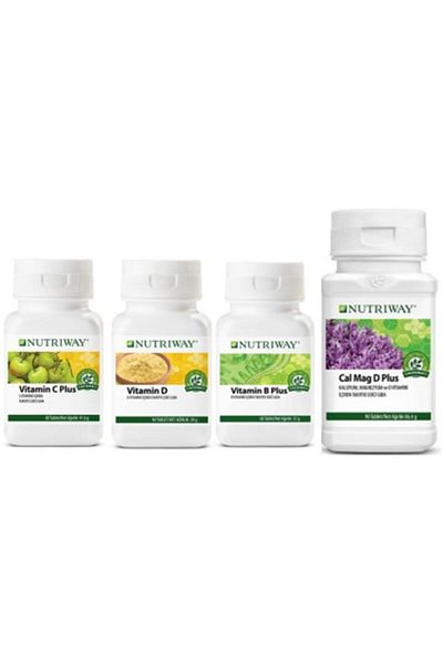 Amway Nutriway Vitamin Set - C, D, B Plus and Calcium Magnesium D Plus Immunity