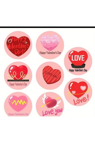 Sonic Valentine's Day Heart Gift Label Sticker - Removing Notebook Phone