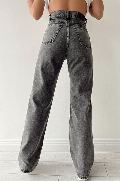 Trn JNS Lovelyy 90S Smoked Power Lycra - volné džíny Palazzo se super vysokým pasem
