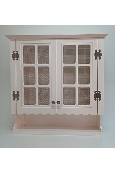 VİLLAÇAM AHŞAP TELLİ TEREK BARDAKLIK BAHARATLIK MUTFAK RAFI