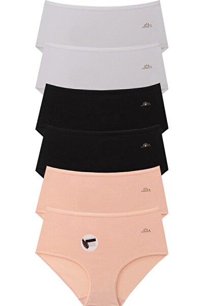 jilly jo Chiloți de bază modal cu talie înaltă - pachet de 6 1851