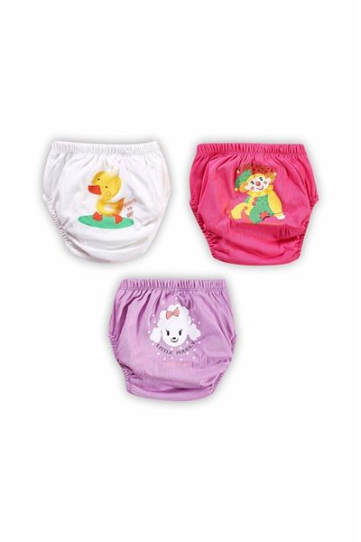bejamonti chocolate baby kids Poopes Cotton Girl 3-Piece Combination - 2 Great Training Panties