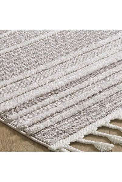 Empera Bilbao Shale Modern İskandinav Desenli Halı - Krem - 120x180 cm