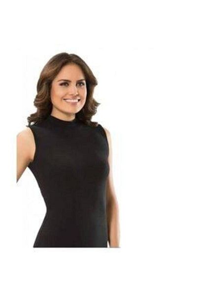 Momslab قميص داخلي نسائي أسود - نصف رقبة وأكمام صفر