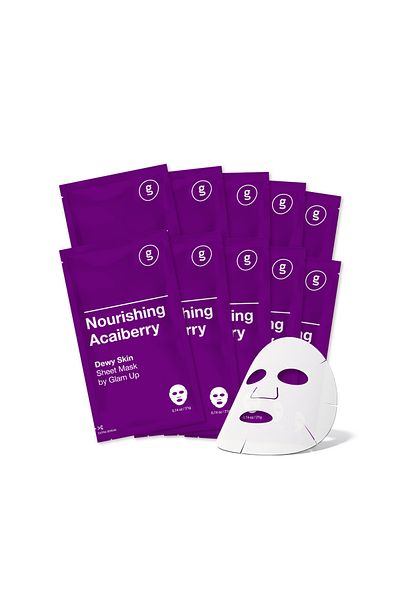 Glam Up Sheet Mask Nourishing AcaiBerry (10 sheets) - Dewy Skin