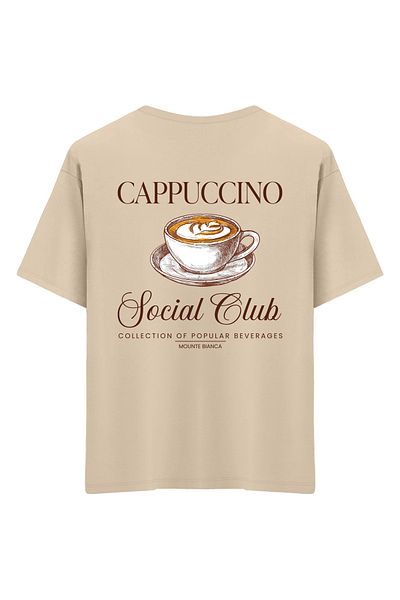 Mounte Bianca Unisex Cappuccino - Oversize T-Shirt
