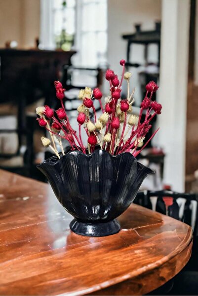 hazztasarım istiridye vazo siyah