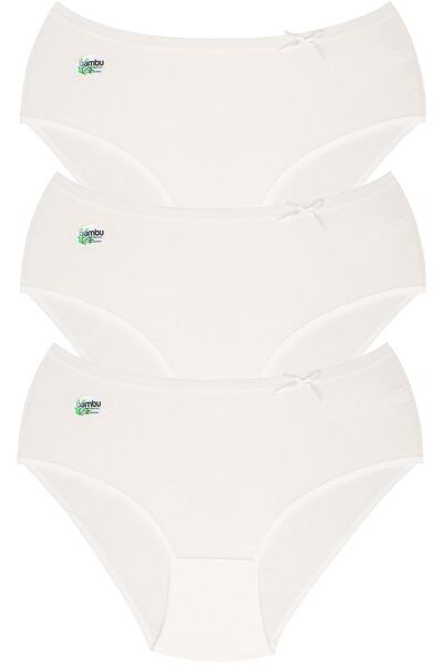 jilly jo Γυναικεία κιλότα Ecru Bamboo - Συσκευασία των 3