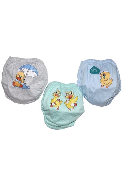 bejamonti chocolate baby kids Set of 3 Themed Training Pants with Baby Ducks