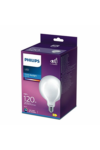 Philips Filament Ampul Buzlu 120 W Beyaz Işık G120 E27