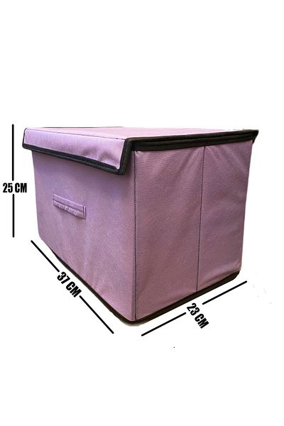 TURİNHOME 3 Boxes, Multi-Purpose Box, Fabric Box, Organizer with Lid