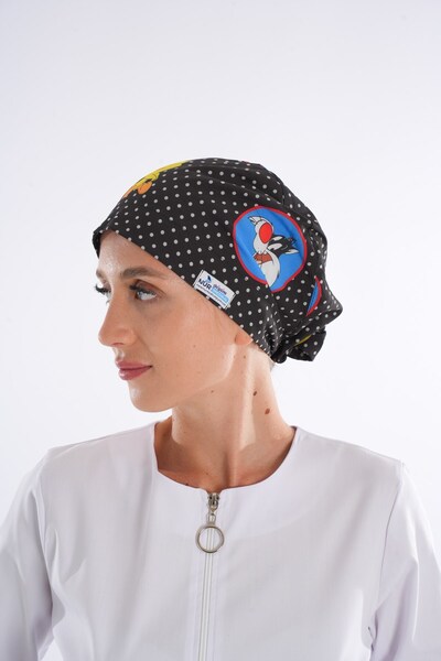 Nur Medikal Giyim Twety Desenli Tesettür Doktor Hemşire Hastane Aşçı Cerrahi ...