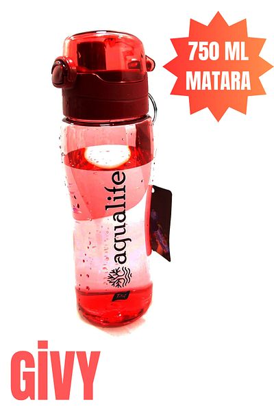 GİVY Titiz Cascada Water Bottle - Red 750 ml Water Bottle