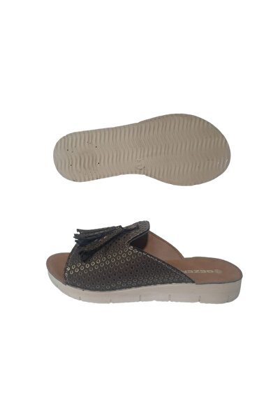 GEZER Жіночі ультралегкі тапочки з бахромою бежево-коричневого кольору для щоденного використання GZEER83-83