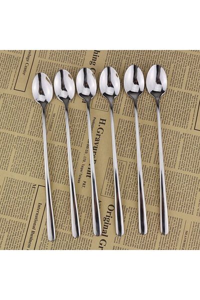 Bremen Home Set of 6 Dessert Spoons Nescafe Latte Cocktail Spoons 22 Cm