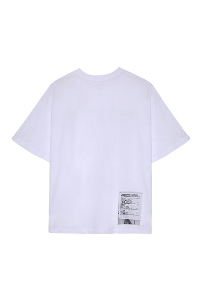 Quzu Tricou alb - Text imprimat
