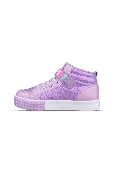 MP ONE Κορίτσι - Lace-Up Velcro Purple Sneaker Boots
