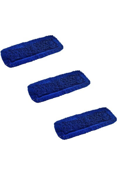 MG HOME 3 Adet 80 Cm MAVİ MOP Nemli Mop Orlon Mop Mavi Mop Nem Alıcı Pamuklu ...