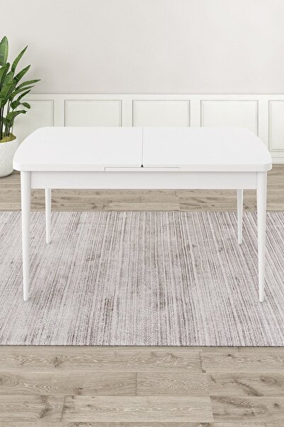 Canisa Ram Serisi, 80x132 Açılabilir Mutfak Masası, Beyaz Masa