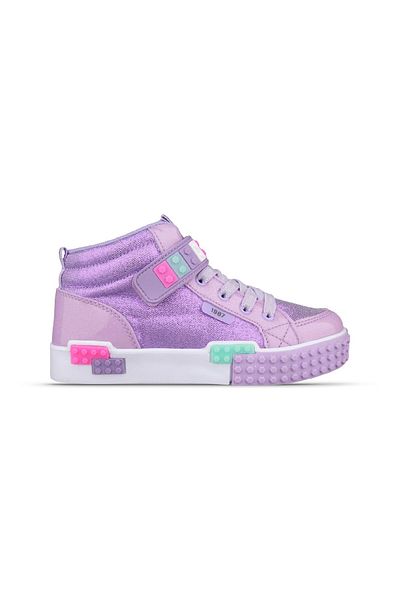 MP ONE Κορίτσι - Lace-Up Velcro Purple Sneaker Boots